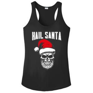 Hail Santa Skull Santa Hat Retro Heavy Metal Christmas Gift Ladies PosiCharge Competitor Racerback Tank