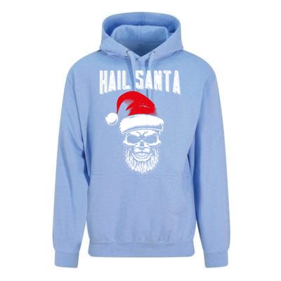 Hail Santa Skull Santa Hat Retro Heavy Metal Christmas Gift Unisex Surf Hoodie