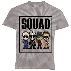 Halloween Shirt Squad Horror Character Kids Tie-Dye T-Shirt