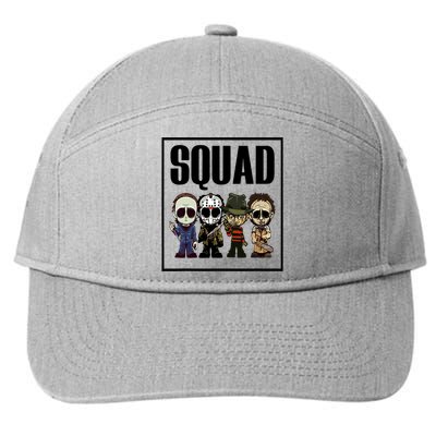 Halloween Shirt Squad Horror Character 7-Panel Snapback Hat