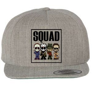 Halloween Shirt Squad Horror Character Wool Snapback Cap