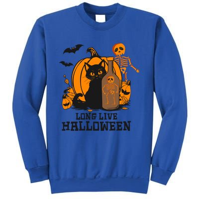 Halloween Spirit Skeleton Lovers Spooky Vibes Design Cool Gift Sweatshirt