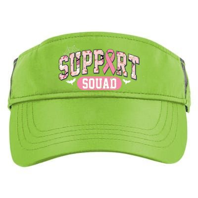 Halloween Support Squad Breast Cancer Pink Ribbon Adult Drive Performance Visor