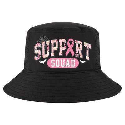 Halloween Support Squad Breast Cancer Pink Ribbon Cool Comfort Performance Bucket Hat