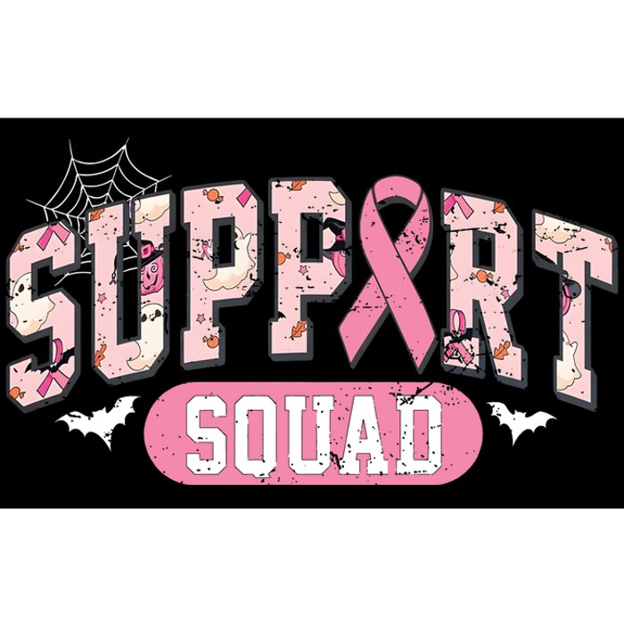 Halloween Support Squad Breast Cancer Pink Ribbon Bumper Sticker