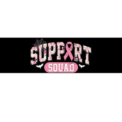 Halloween Support Squad Breast Cancer Pink Ribbon Bumper Sticker