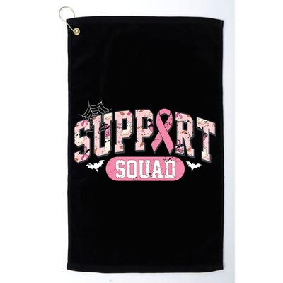 Halloween Support Squad Breast Cancer Pink Ribbon Platinum Collection Golf Towel