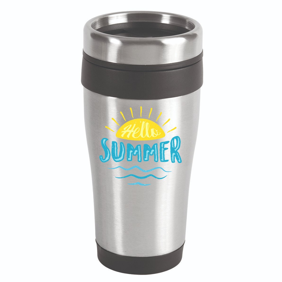 Hello Summer Sunset 16oz Travel Tumbler