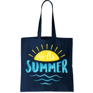 Hello Summer Sunset Tote Bag