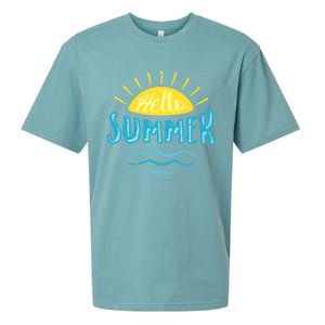 Hello Summer Sunset Sueded Cloud Jersey T-Shirt