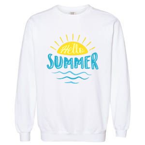 Hello Summer Sunset Garment-Dyed Sweatshirt