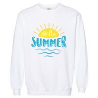 Hello Summer Sunset Garment-Dyed Sweatshirt