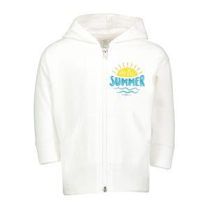 Hello Summer Sunset Toddler Zip Fleece Hoodie