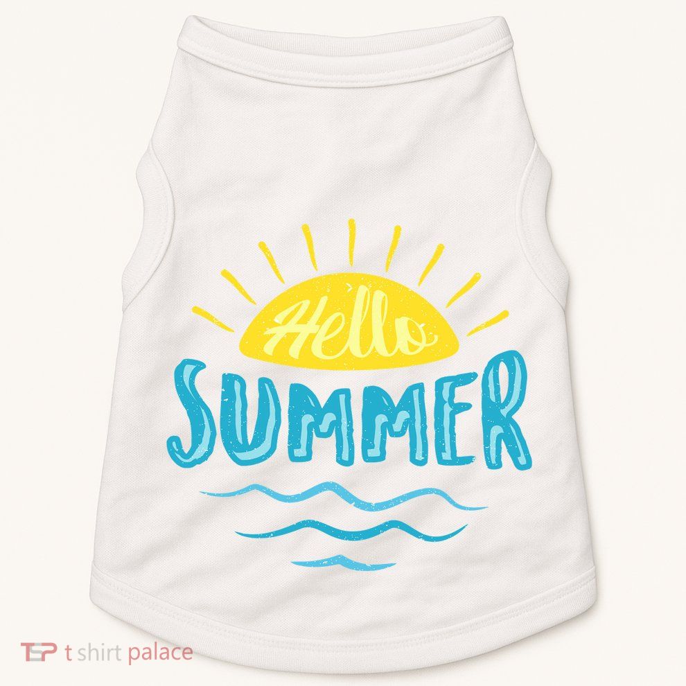 Hello Summer Sunset Doggie Tank