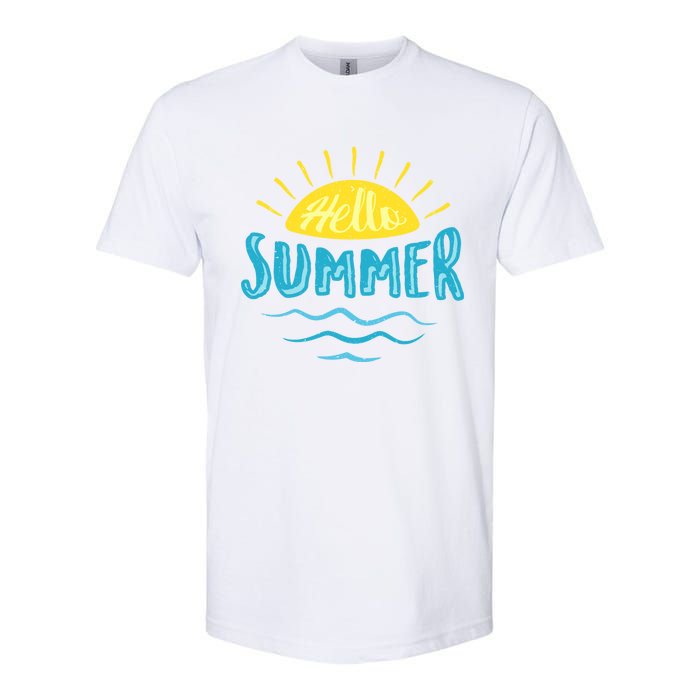 Hello Summer Sunset Softstyle CVC T-Shirt