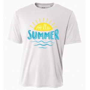 Hello Summer Sunset Cooling Performance Crew T-Shirt