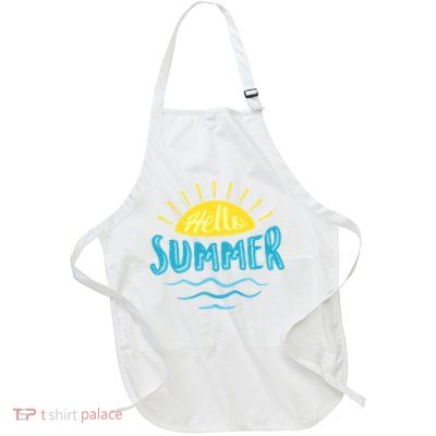 Hello Summer Sunset Full-Length Apron With Pockets