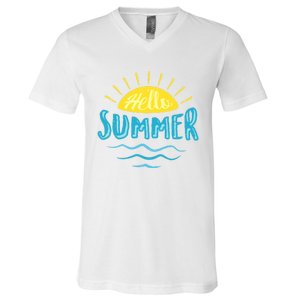 Hello Summer Sunset V-Neck T-Shirt