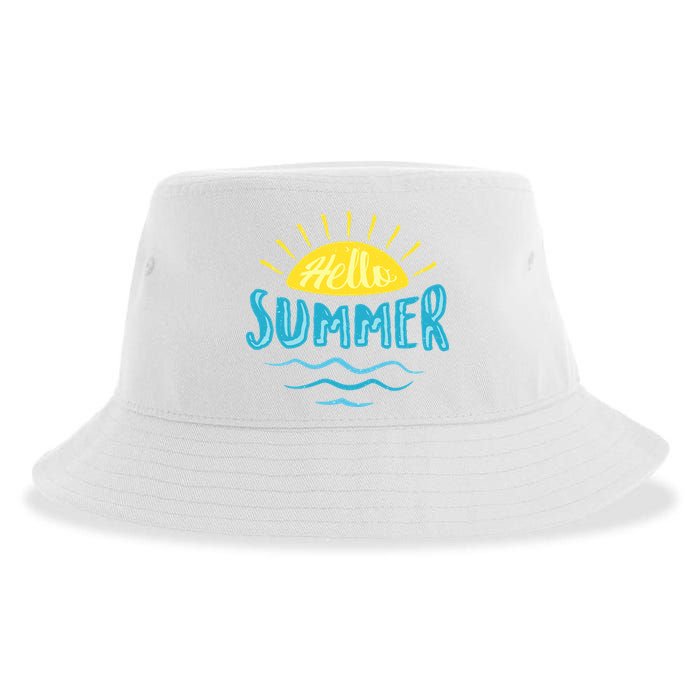 Hello Summer Sunset Sustainable Bucket Hat