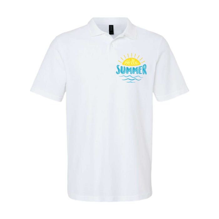 Hello Summer Sunset Softstyle Adult Sport Polo