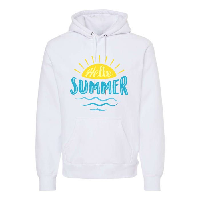 Hello Summer Sunset Premium Hoodie