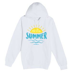 Hello Summer Sunset Premium Pullover Hoodie