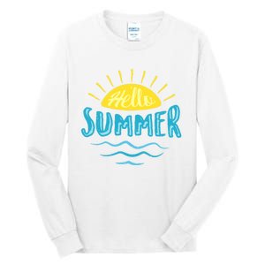 Hello Summer Sunset Tall Long Sleeve T-Shirt