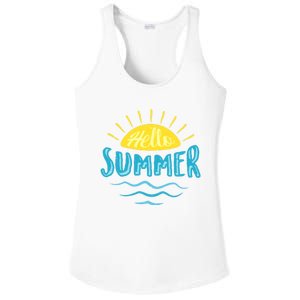 Hello Summer Sunset Ladies PosiCharge Competitor Racerback Tank