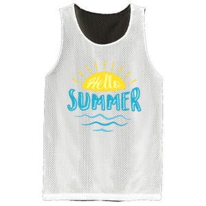 Hello Summer Sunset Mesh Reversible Basketball Jersey Tank