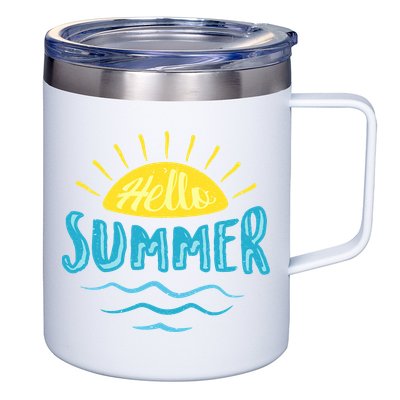 Hello Summer Sunset 12oz Stainless Steel Coffee Mug