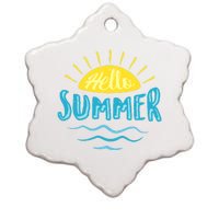 Hello Summer Sunset Ceramic Star Ornament