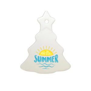 Hello Summer Sunset Ceramic Tree Ornament