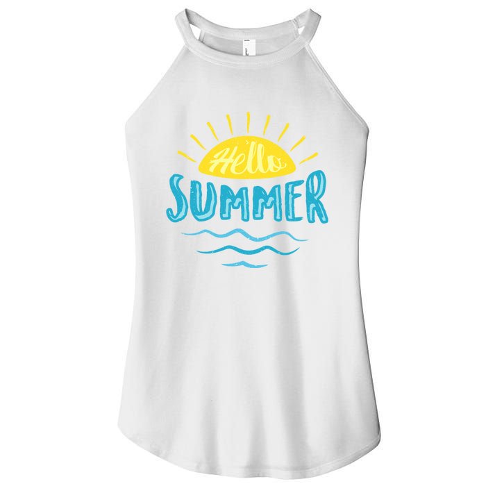 Hello Summer Sunset Women’s Perfect Tri Rocker Tank