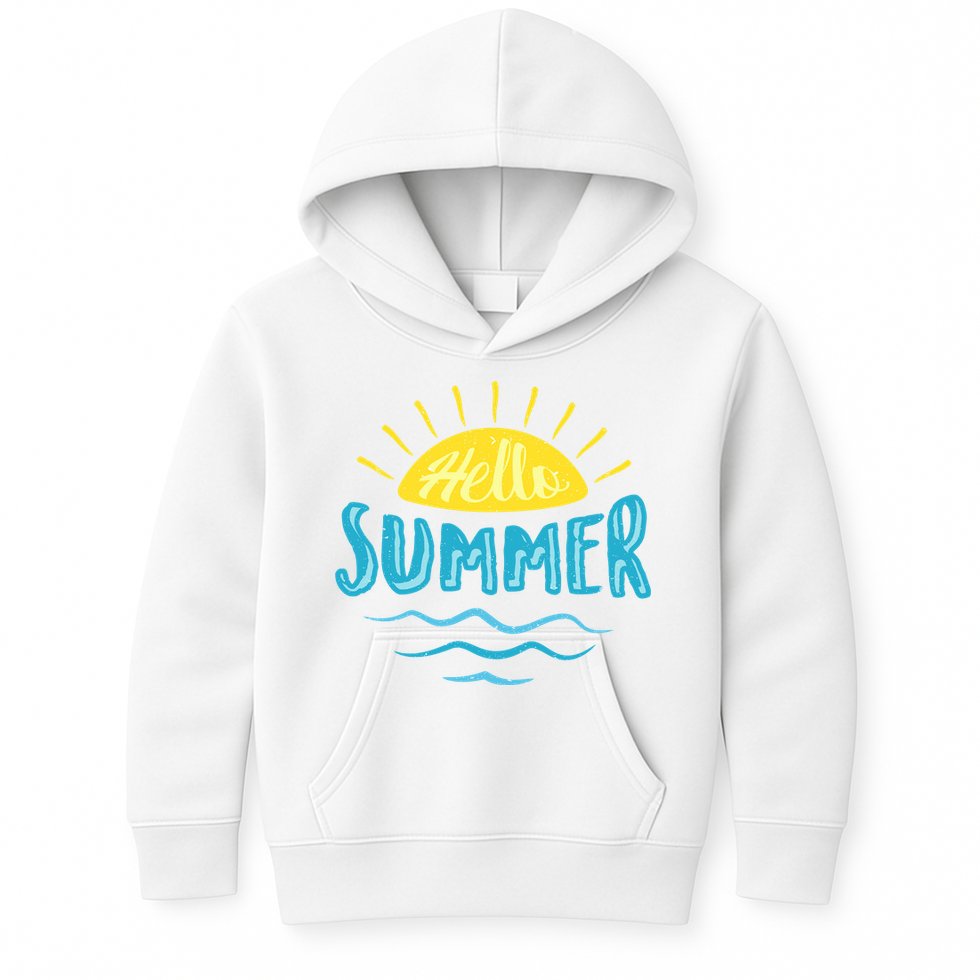 Hello Summer Sunset Kids Hoodie