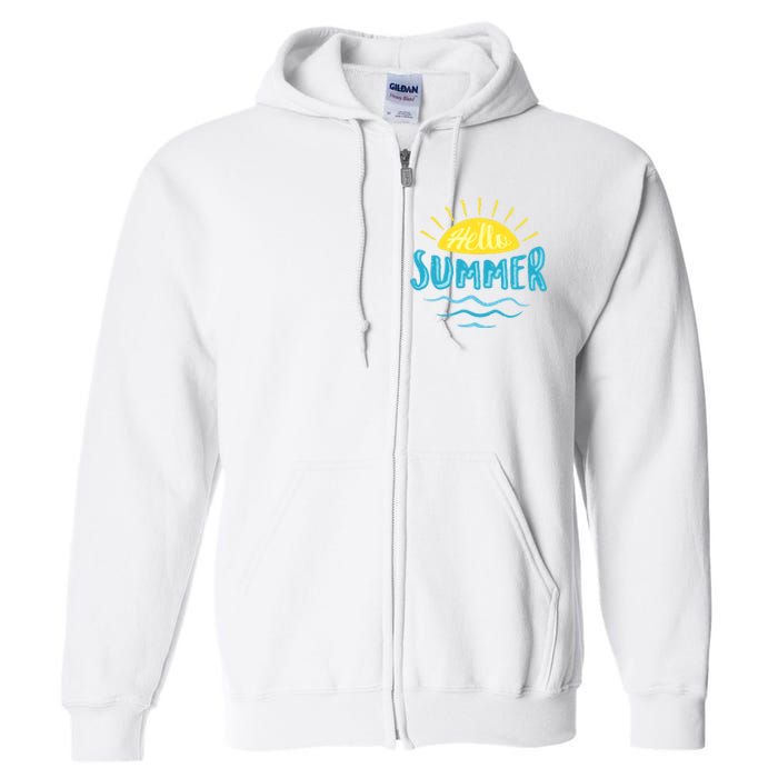 Hello Summer Sunset Full Zip Hoodie