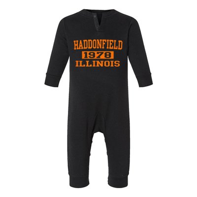 Halloween Spooky Scary Haddonfield Illinois Halloween 1978 Infant Fleece One Piece