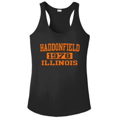 Halloween Spooky Scary Haddonfield Illinois Halloween 1978 Ladies PosiCharge Competitor Racerback Tank