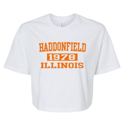 Halloween Spooky Scary Haddonfield Illinois Halloween 1978 Bella+Canvas Jersey Crop Tee