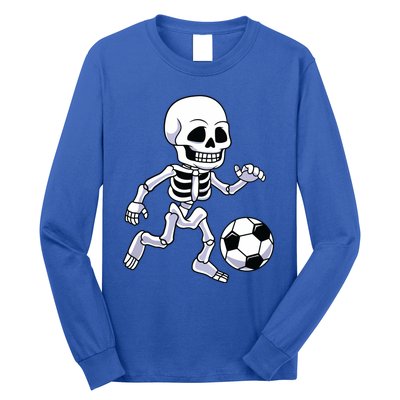 Halloween Skeleton Soccer Player Boy Kids Long Sleeve Shirt