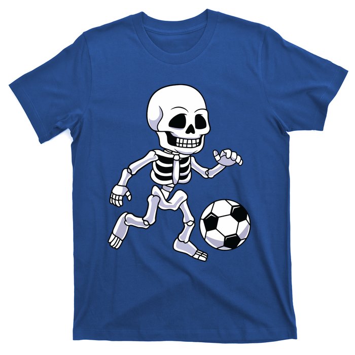 Halloween Skeleton Soccer Player Boy Kids T-Shirt