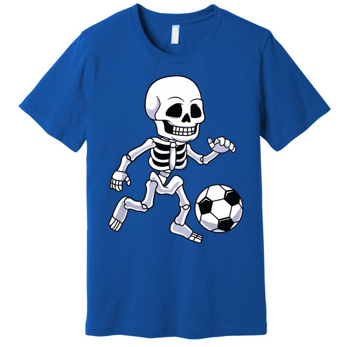 Halloween Skeleton Soccer Player Boy Kids Premium T-Shirt