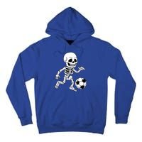 Halloween Skeleton Soccer Player Boy Kids Tall Hoodie