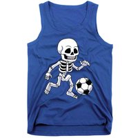 Halloween Skeleton Soccer Player Boy Kids Tank Top