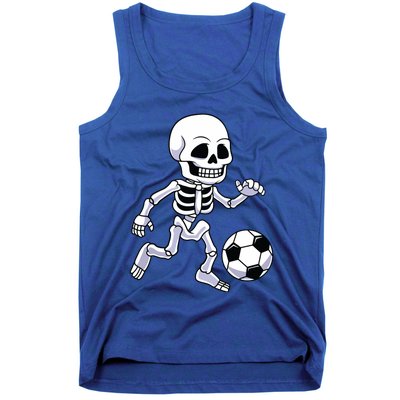 Halloween Skeleton Soccer Player Boy Kids Tank Top