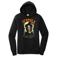 Halloween Scamala Swamp Witch Funny Anti Kamala Harris 2024 Gift Women's Pullover Hoodie