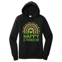 Happy St Saint Patrick's Day Rainbow shamrock Women's Pullover Hoodie