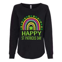 Happy St Saint Patrick's Day Rainbow shamrock Womens California Wash Sweatshirt