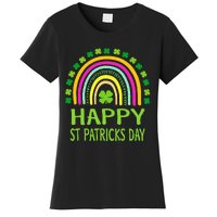 Happy St Saint Patrick's Day Rainbow shamrock Women's T-Shirt