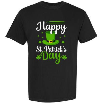 Happy St Saint Patrick's Day hat shamrock Garment-Dyed Heavyweight T-Shirt