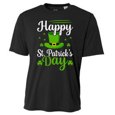 Happy St Saint Patrick's Day hat shamrock Cooling Performance Crew T-Shirt